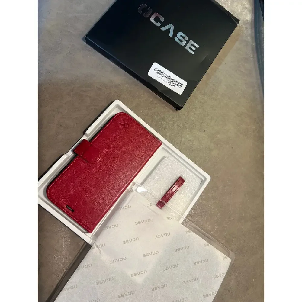 OCASE For IPhone 17 Pro Detachable Wallet Case With Card Holder, 2 In 1 PU-Red
